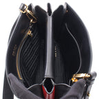 Prada Shoulder Bag Bibliotheque Black Red Leather Bibliothek — view 3