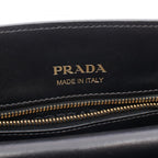 Prada Shoulder Bag Bibliotheque Black Red Leather Bibliothek — view 4