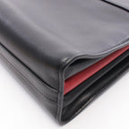Prada Shoulder Bag Bibliotheque Black Red Leather Bibliothek — view 5