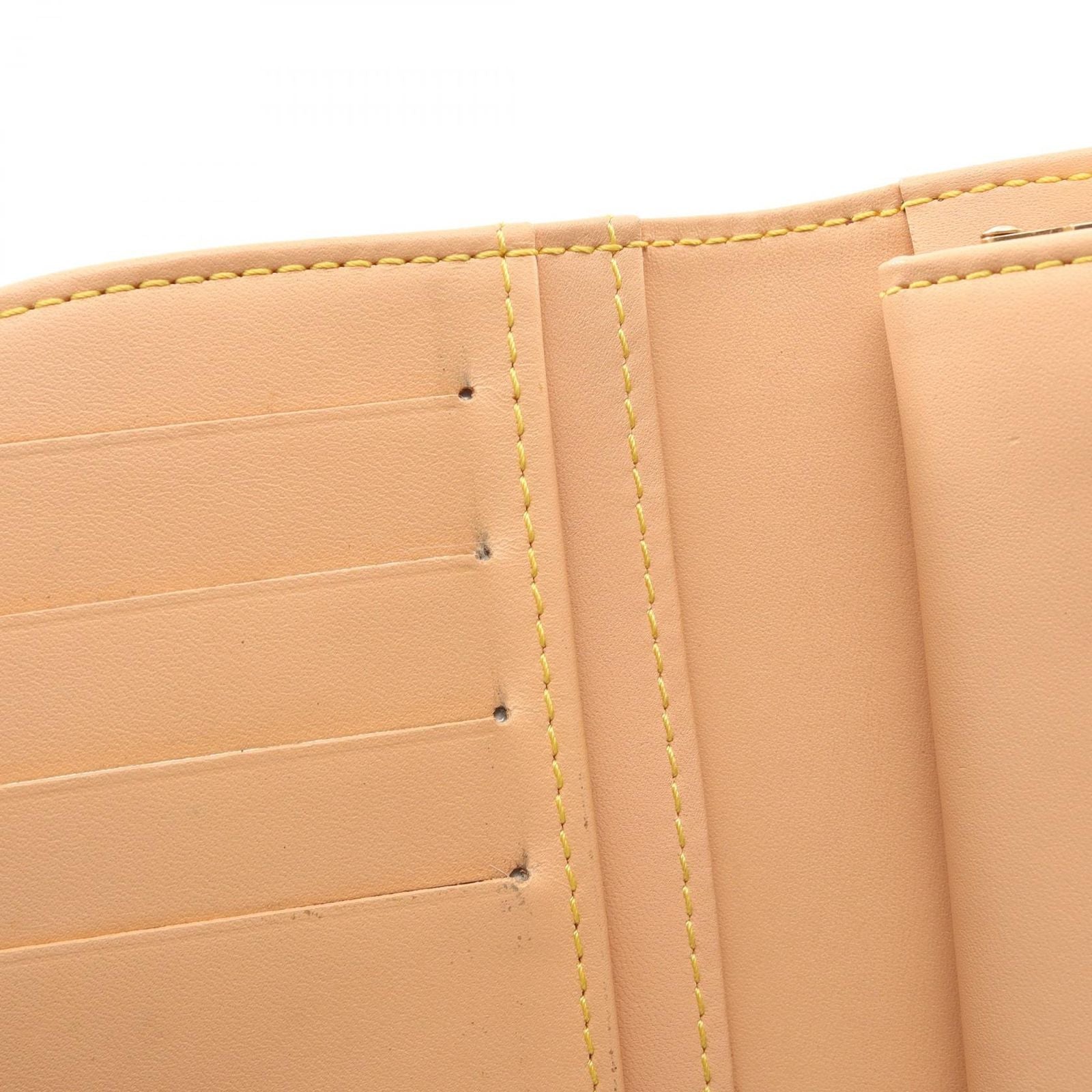 Louis Vuitton Bifold Wallet Porte Monet Biet Viennois Blanc Leather — view 9