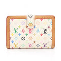 Louis Vuitton Bifold Wallet Porte Monet Biet Viennois Blanc Leather