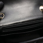 Chanel Shoulder Bag Mini Quilted Black Lambskin Chain — view 8