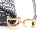 Dior Saddle Bag Mini Oblique 2-Way Navy Canvas Leather — view 7