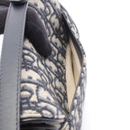 Dior Saddle Bag Mini Oblique 2-Way Navy Canvas Leather — view 5