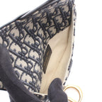 Dior Waist Bag Saddle Oblique Navy Canvas Leather — view 3