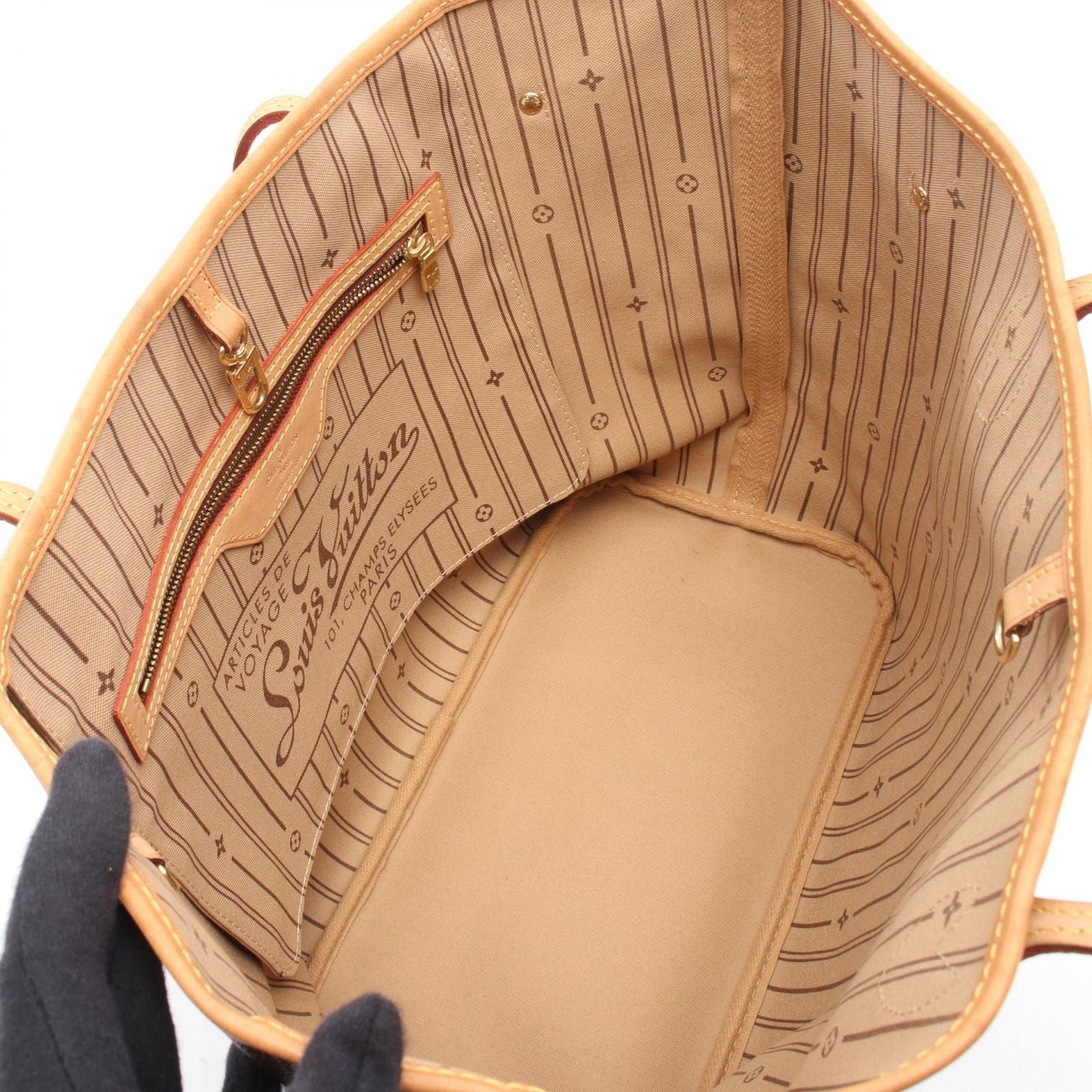 Louis Vuitton Tote Neverfull MM Canvas Leather — view 3