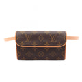Louis Vuitton Waist Bag Pochette with Florentine Bouton Pression Canvas Leather