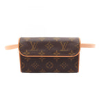 Louis Vuitton Waist Bag Pochette with Florentine Bouton Pression Canvas Leather