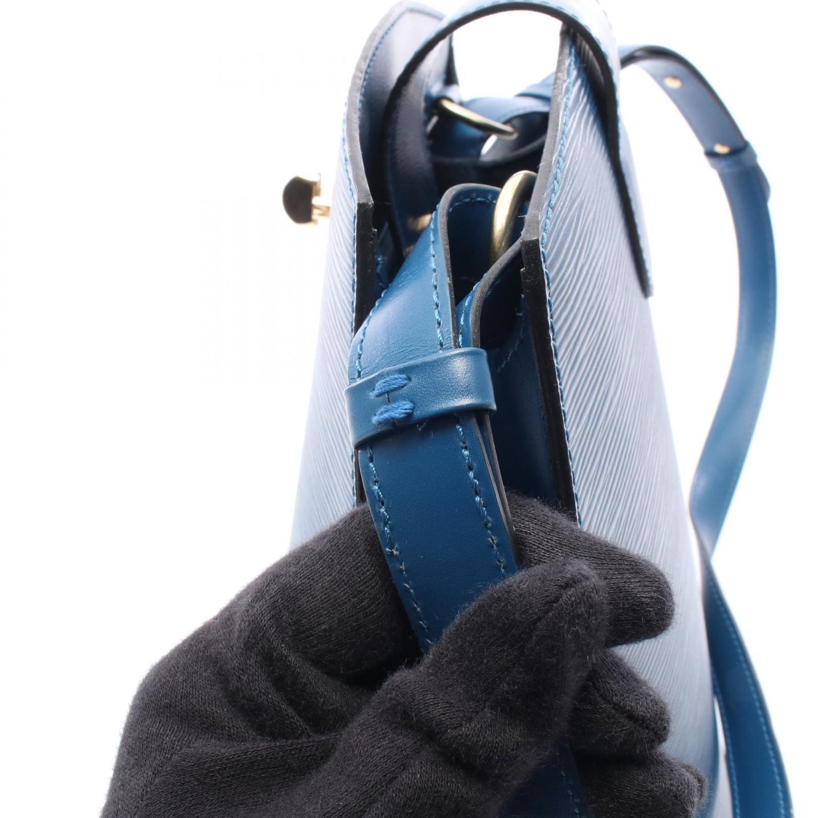 Louis Vuitton Shoulder Bag Cluny Toledo Blue Leather — view 6