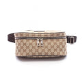 Gucci Waist Bag GG Canvas Beige Dark Brown