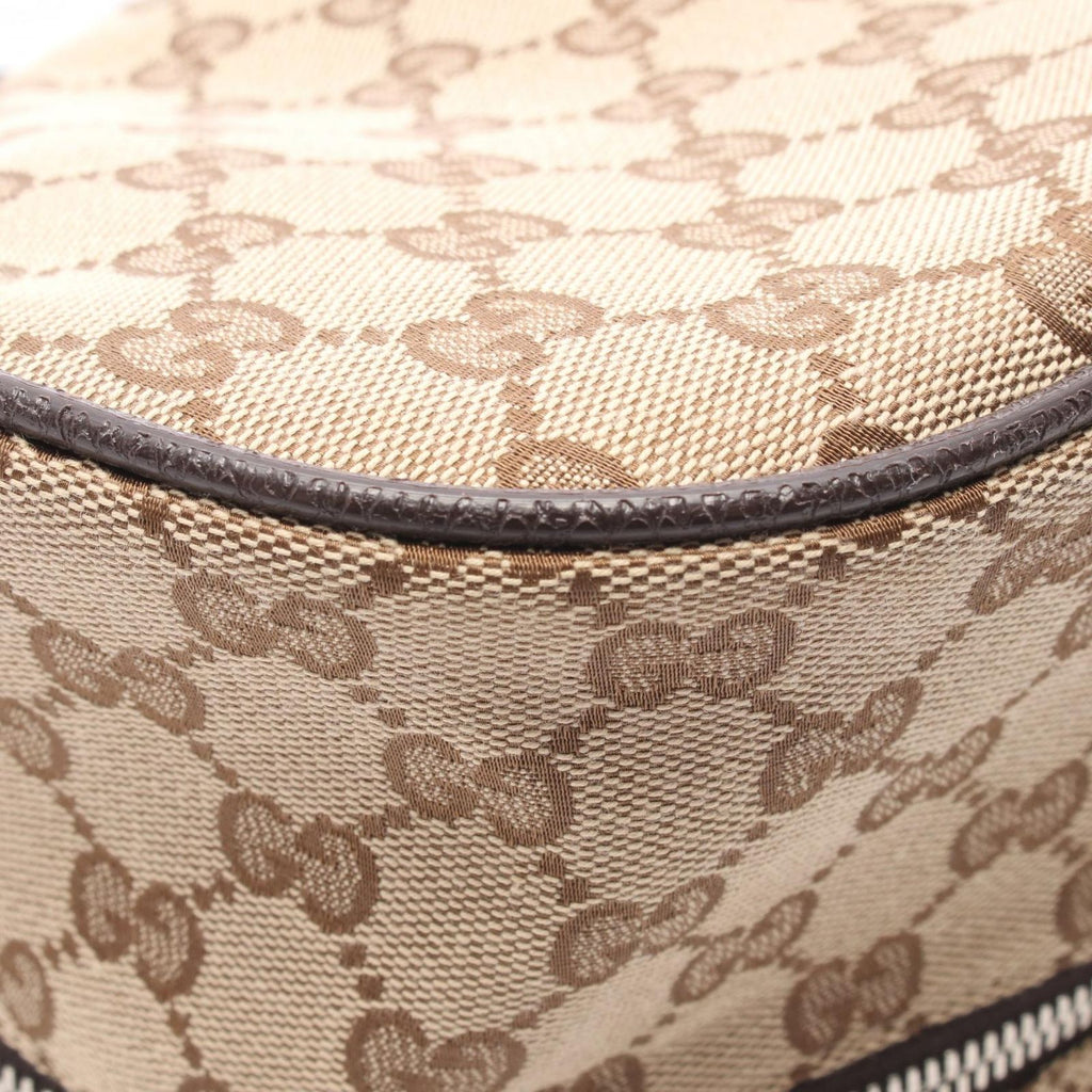 Gucci Waist Bag GG Canvas Beige Dark Brown — view 7