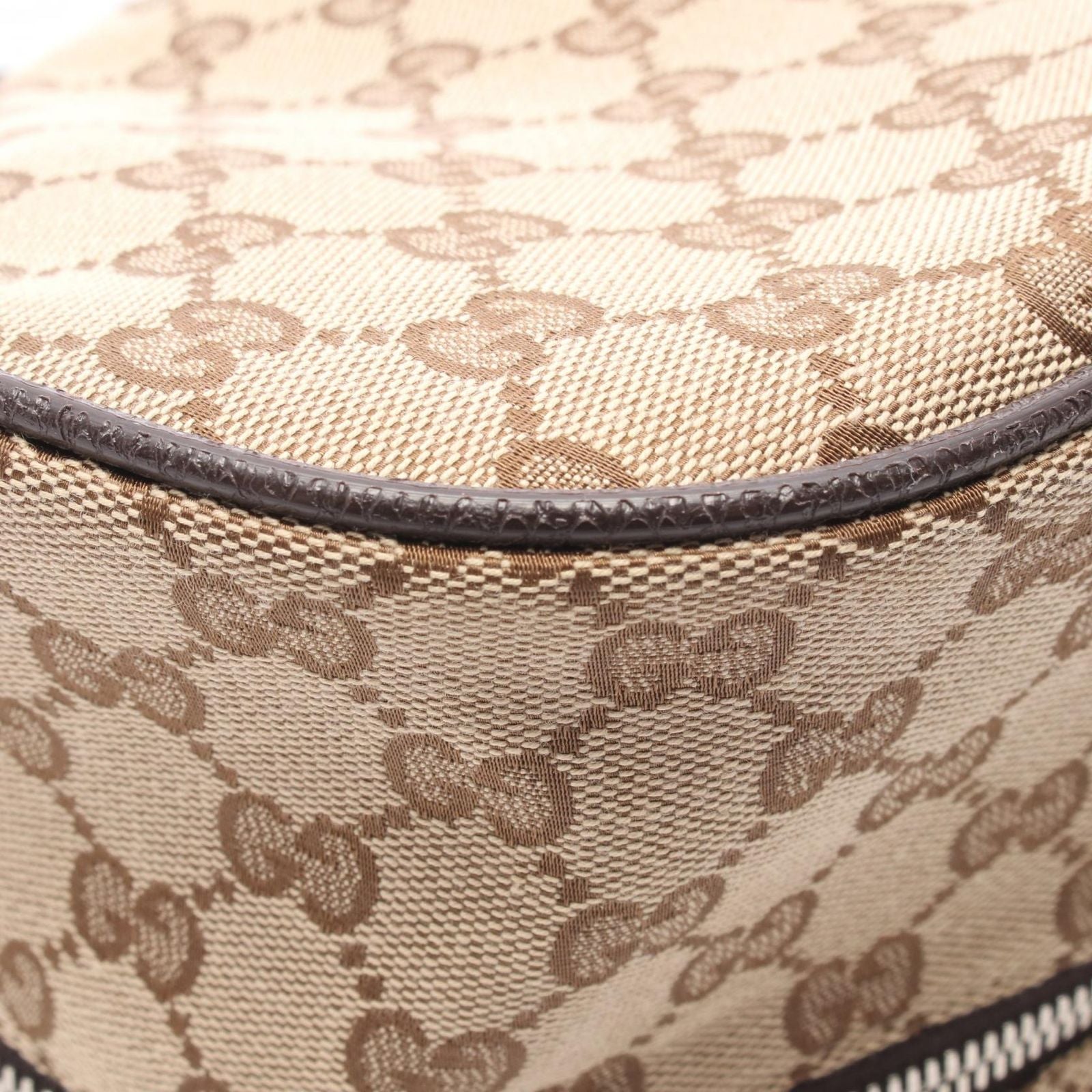 Gucci Waist Bag GG Canvas Beige Dark Brown — view 7