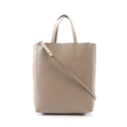 Celine Tote Vertical Small Cover 2-Way Gray Leather