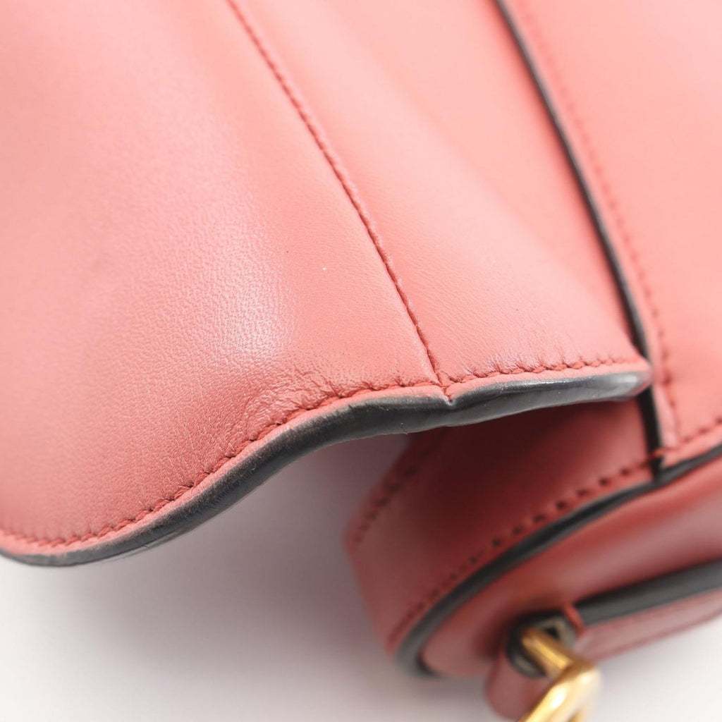 Dior Saddle Bag Mini Pink Leather — view 6