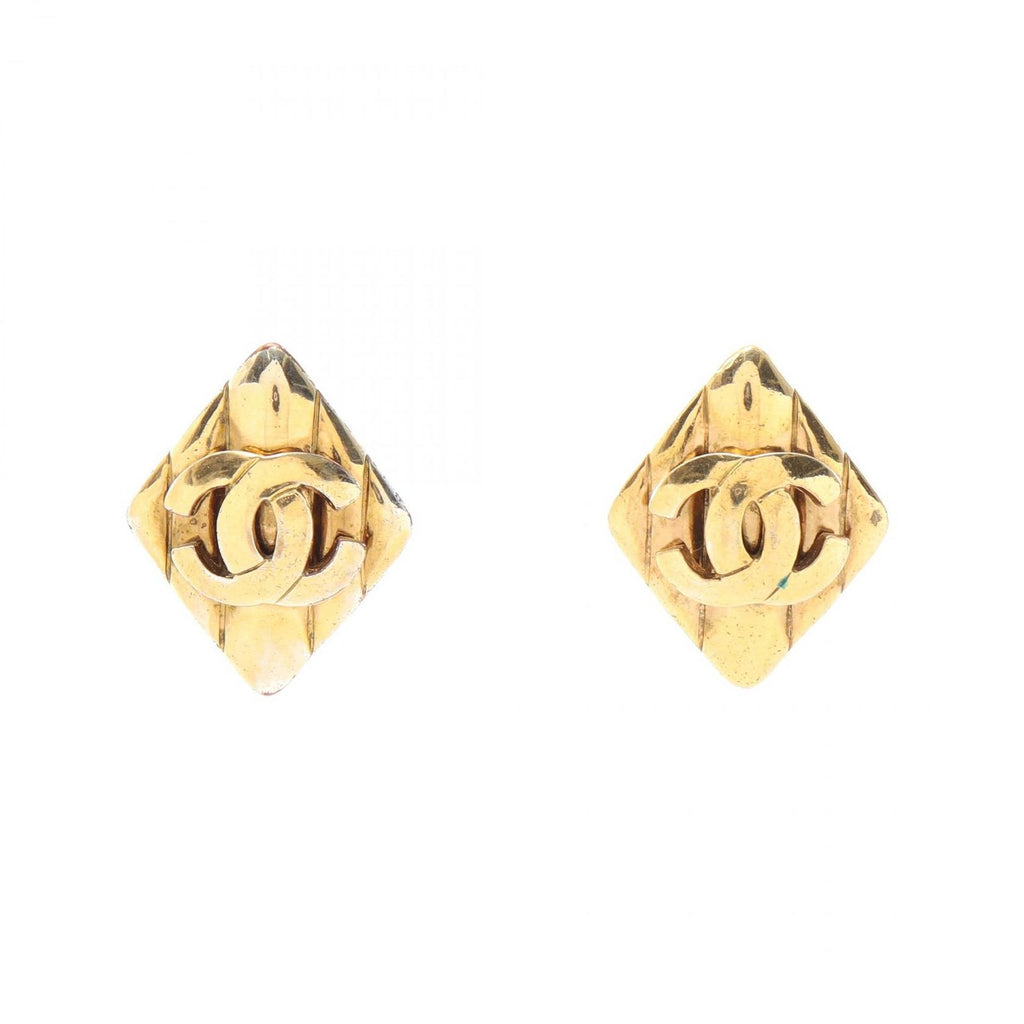 Chanel Earrings CC Logo Diamond