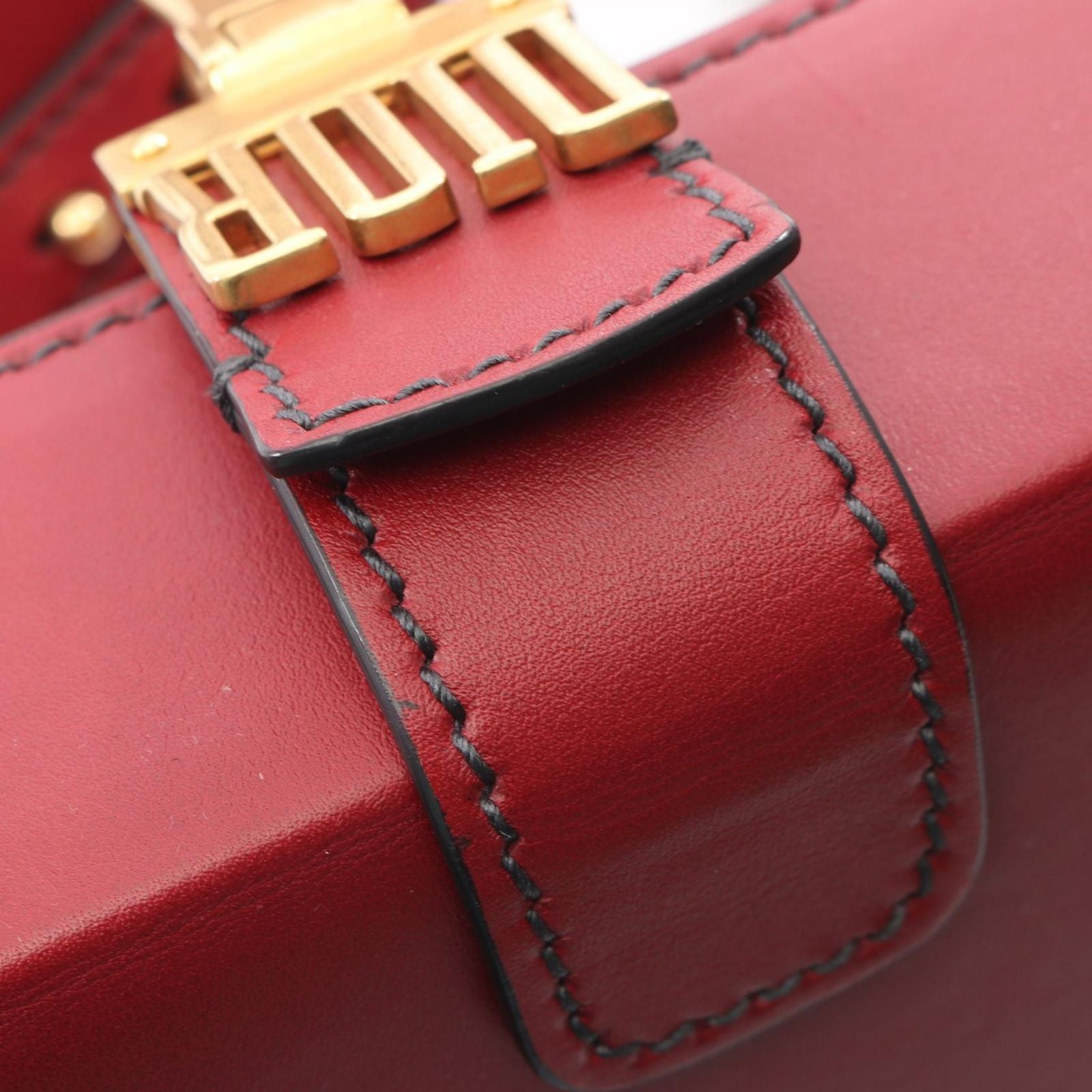 Dior Shoulder Bag Addict Small Box Red Leather — view 9