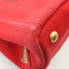 Prada Tote Canapa 2-Way Red Black Canvas Mini — view 7