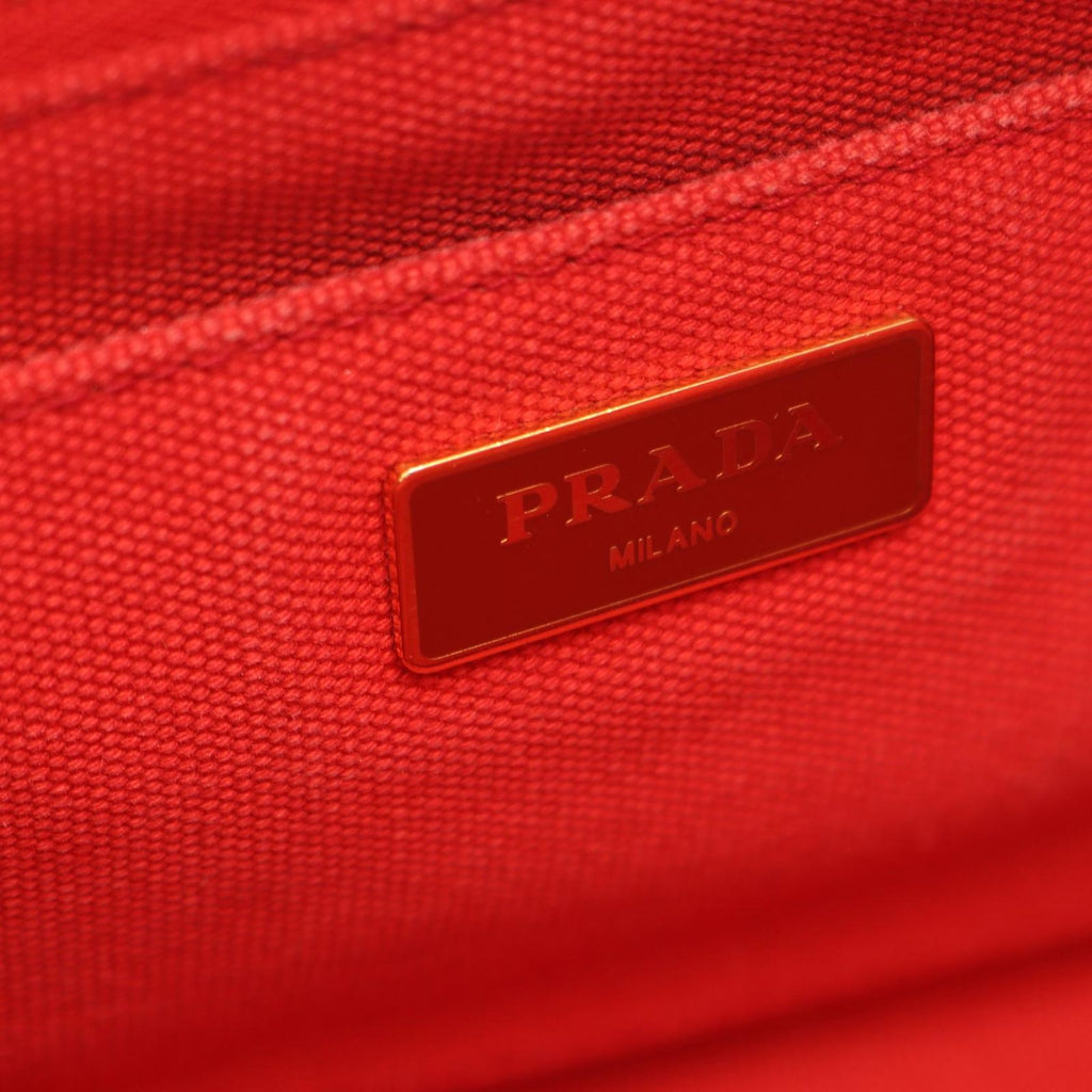 Prada Tote Canapa 2-Way Red Black Canvas Mini — view 4