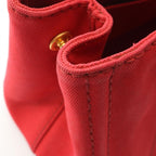 Prada Tote Canapa 2-Way Red Black Canvas Mini — view 9