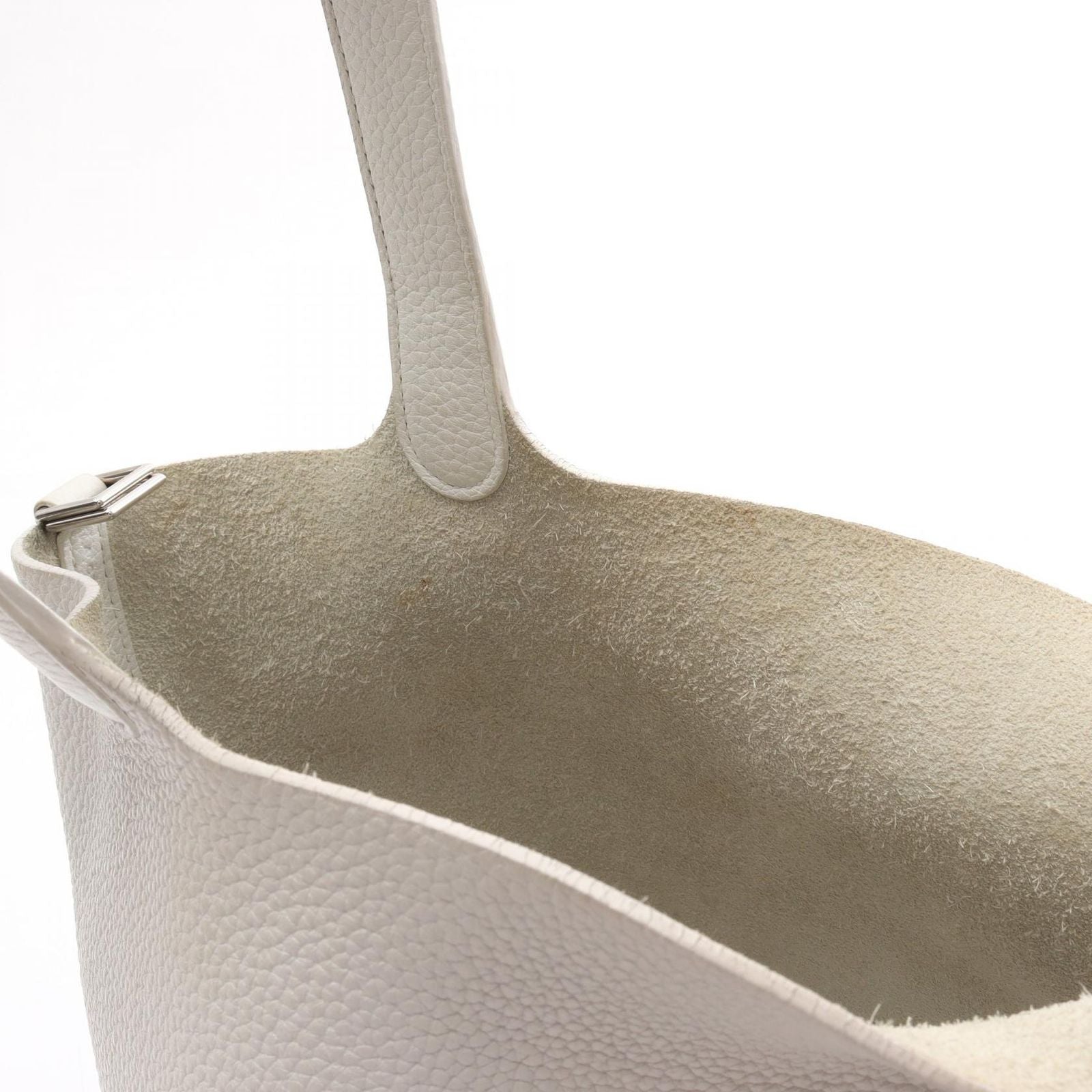 Hermes Handbag Picotin Lock MM White Leather — view 6