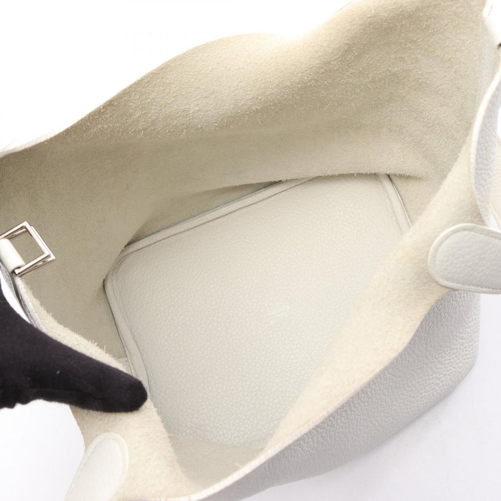 Hermes Handbag Picotin Lock MM White Leather — view 3