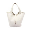 Hermes Handbag Picotin Lock MM White Leather