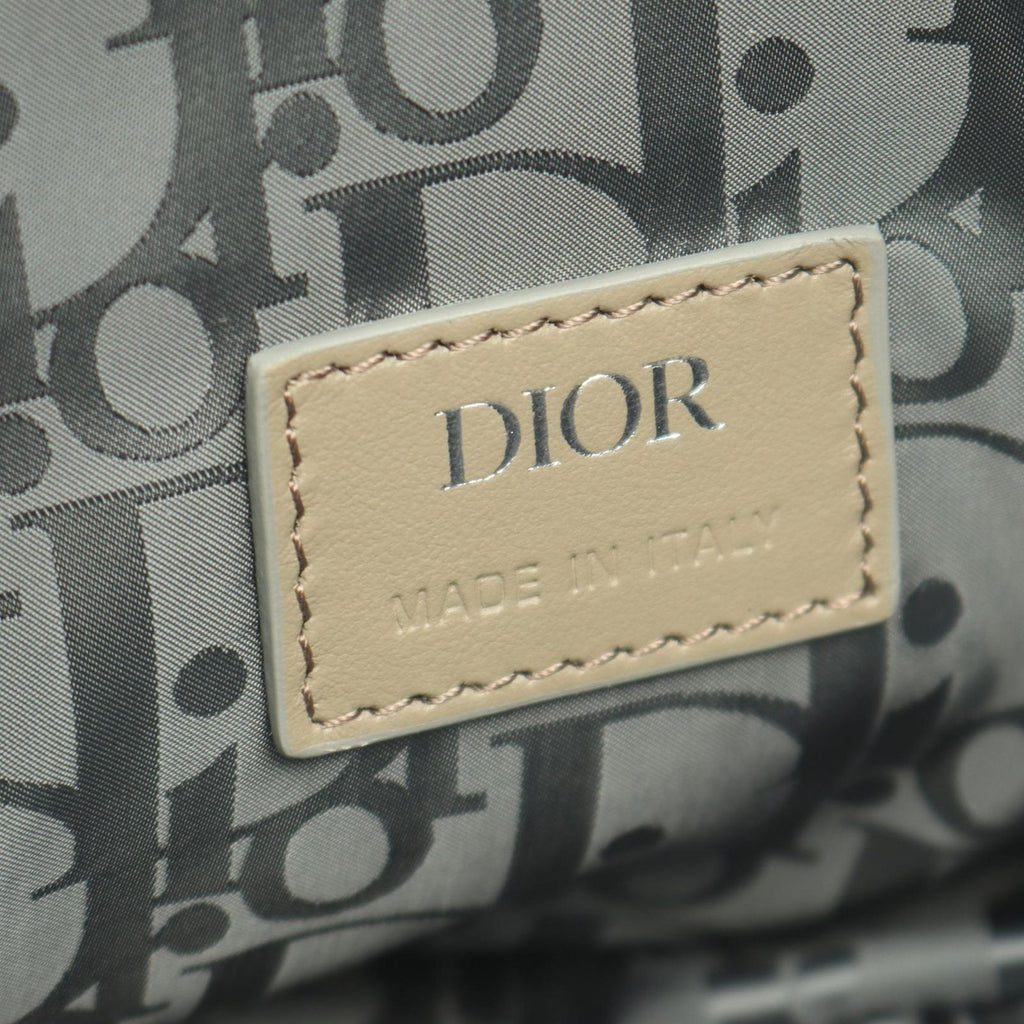 Dior Waist Bag Saddle Mesh Gray Nylon Leather — view 4