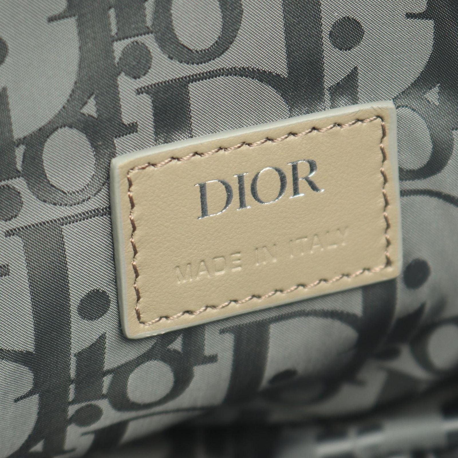 Dior Waist Bag Saddle Mesh Gray Nylon Leather — view 4