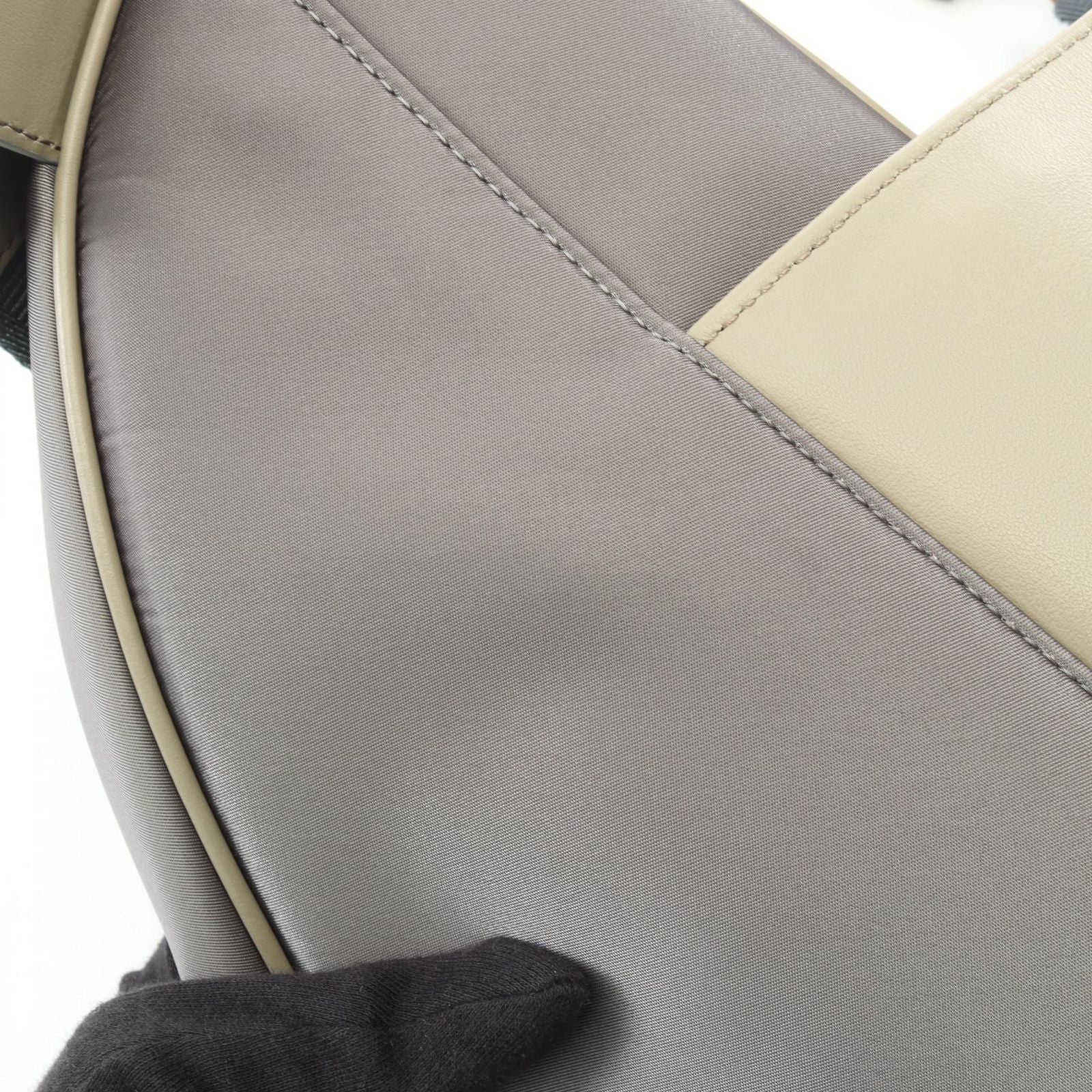 Dior Waist Bag Saddle Mesh Gray Nylon Leather — view 8