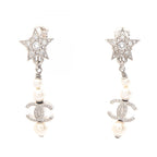 Chanel Earrings CC Logo Star Swing Stainless Steel