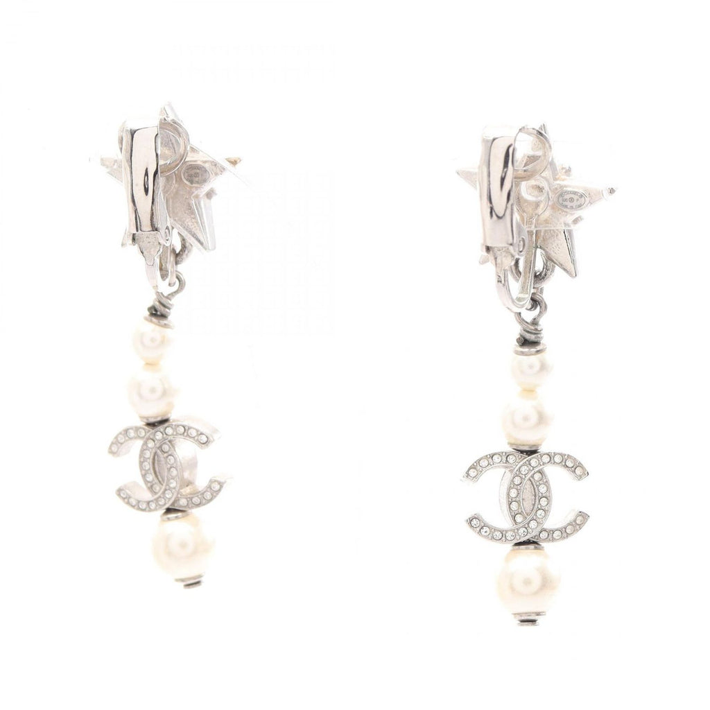 Chanel Earrings CC Logo Star Swing Stainless Steel — view 2