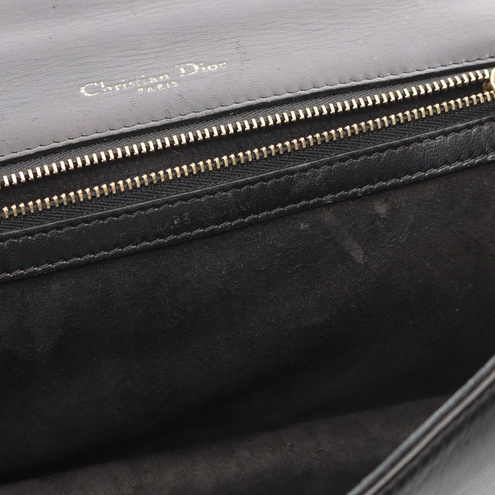 Dior Shoulder Bag Ama Black Leather Diorama Studs Chain — view 5