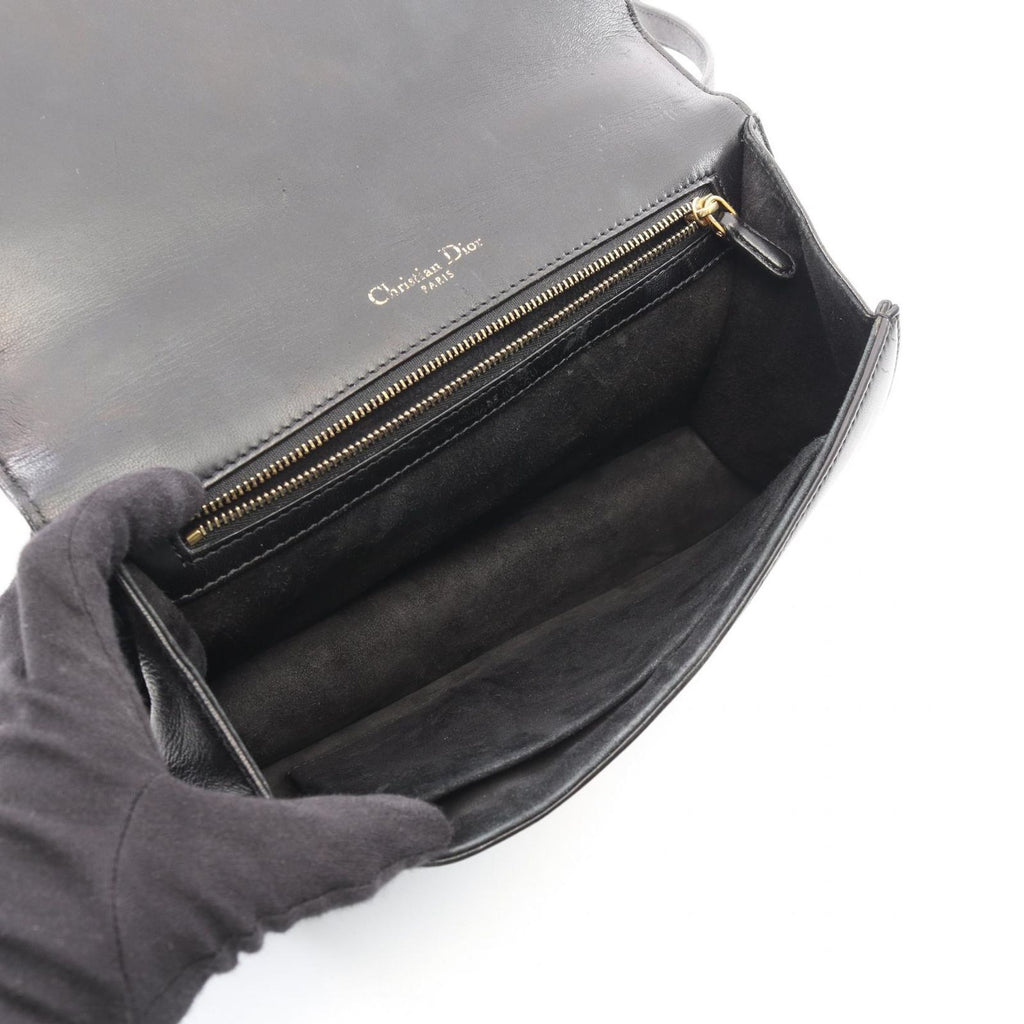 Dior Shoulder Bag Ama Black Leather Diorama Studs Chain — view 3