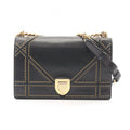 Dior Shoulder Bag Ama Black Leather Diorama Studs Chain