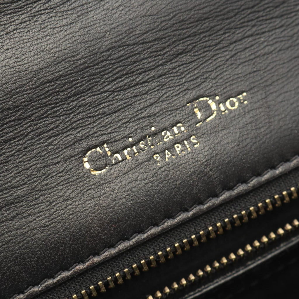 Dior Shoulder Bag Ama Black Leather Diorama Studs Chain — view 4