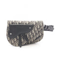 Dior Waist Bag Saddle Oblique Navy Black Canvas Leather
