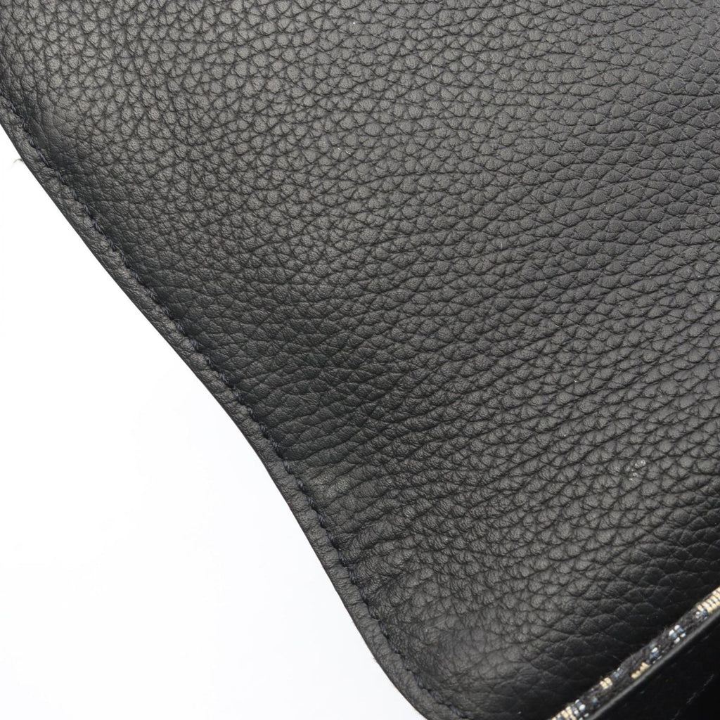 Dior Waist Bag Saddle Oblique Navy Black Canvas Leather — view 5