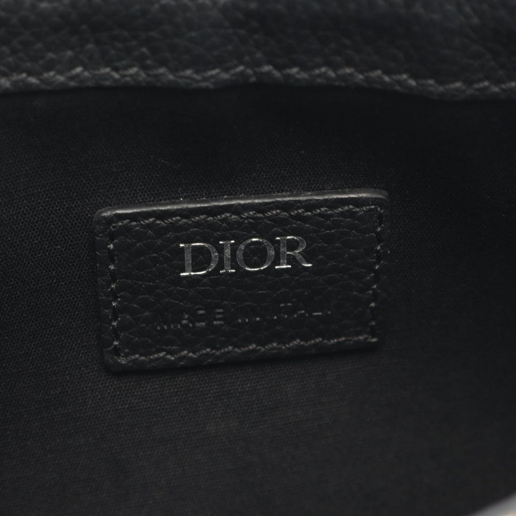 Dior Waist Bag Saddle Oblique Navy Black Canvas Leather — view 4