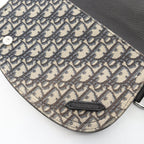Dior Waist Bag Saddle Oblique Navy Black Canvas Leather — view 8