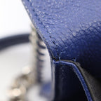 Dior Shoulder Bag Ama Blue Leather Diorama Chain — view 5