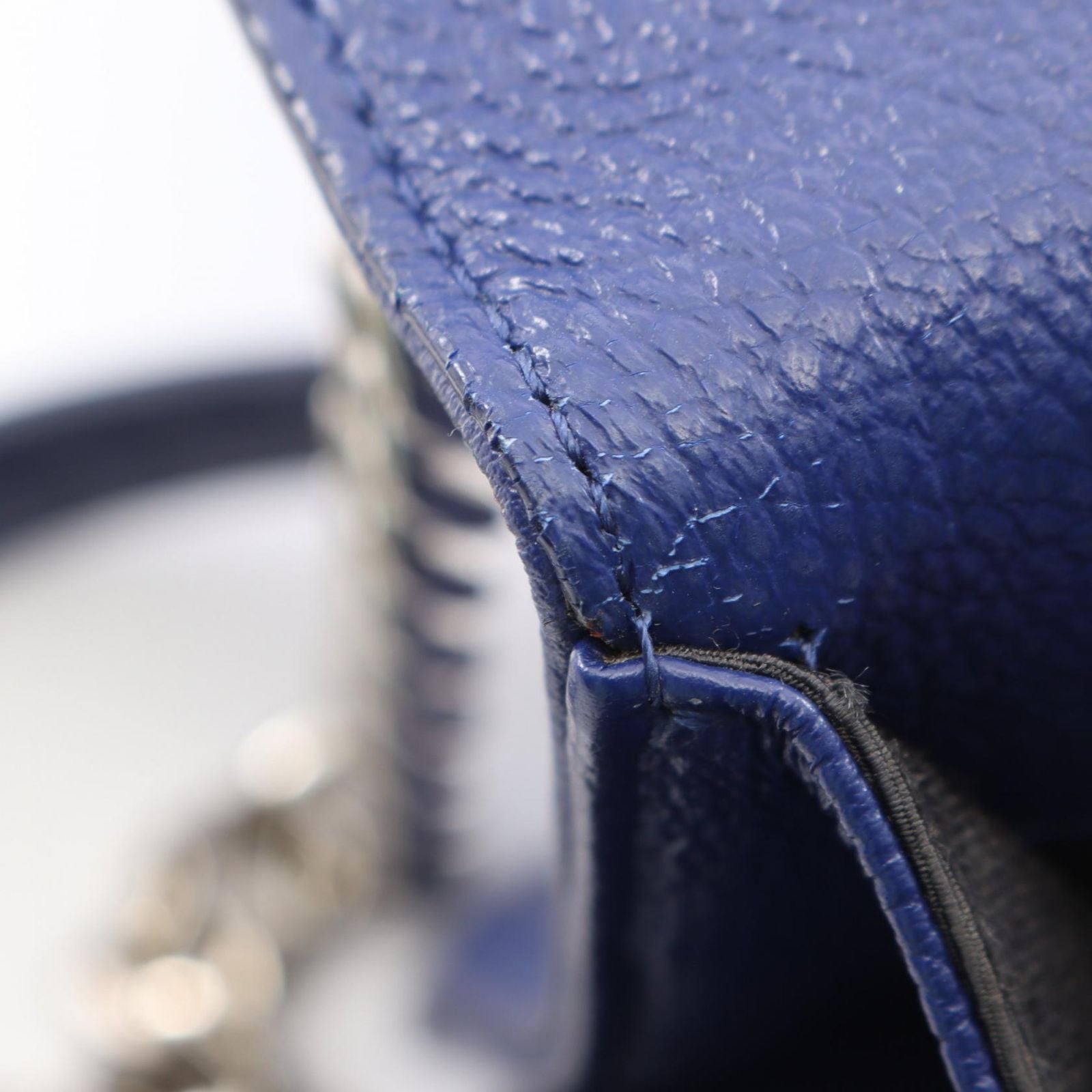 Dior Shoulder Bag Ama Blue Leather Diorama Chain — view 5