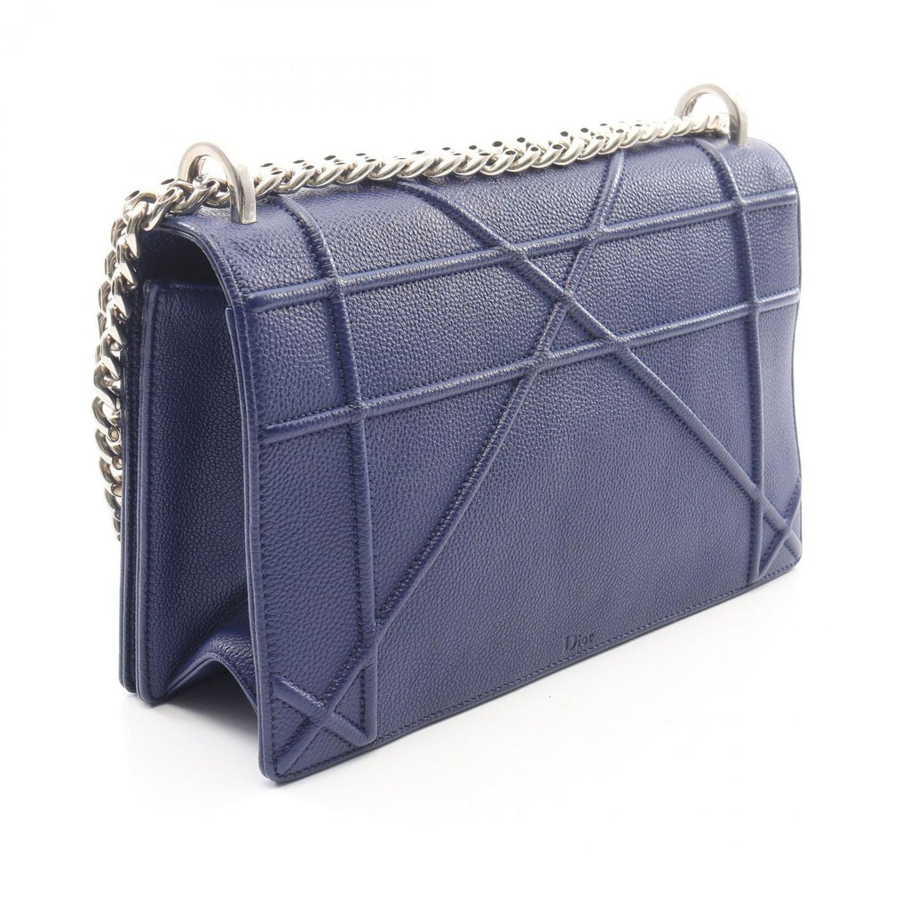 Dior Shoulder Bag Ama Blue Leather Diorama Chain — view 2