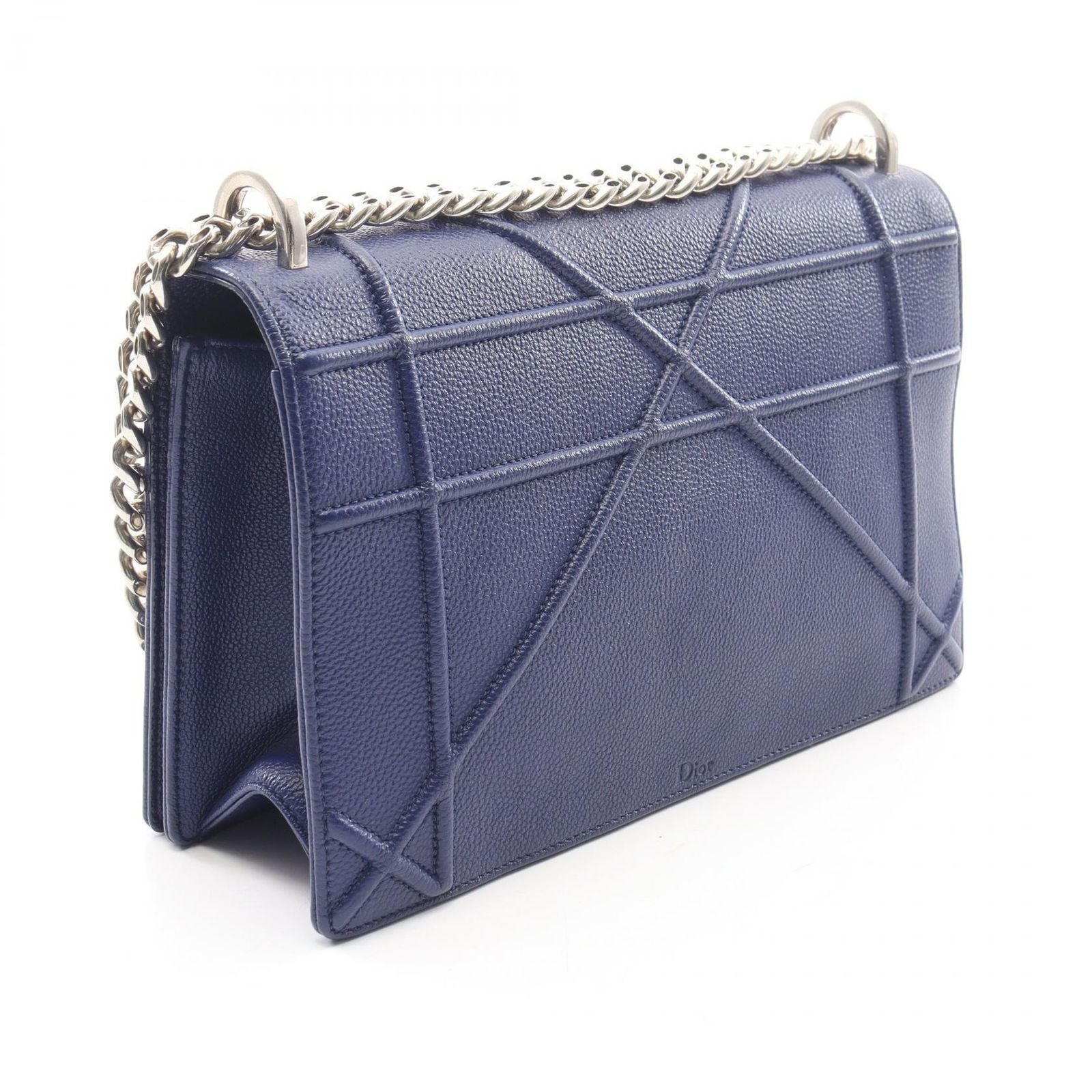 Dior Shoulder Bag Ama Blue Leather Diorama Chain — view 2