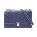 Dior Shoulder Bag Ama Blue Leather Diorama Chain