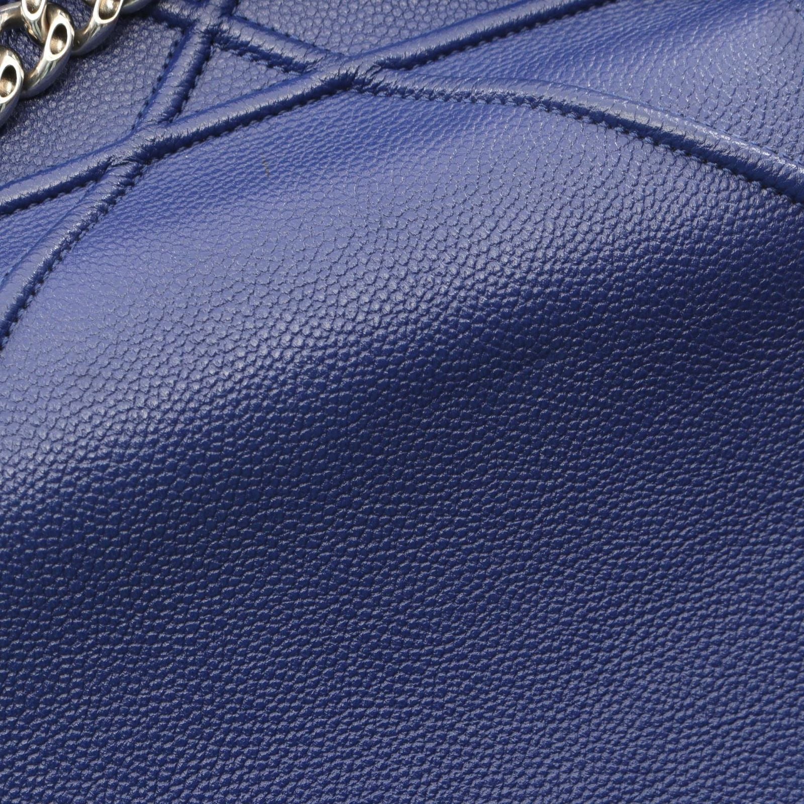 Dior Shoulder Bag Ama Blue Leather Diorama Chain — view 7