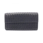 Bottega Veneta Bifold Wallet Intrecciato Black Leather
