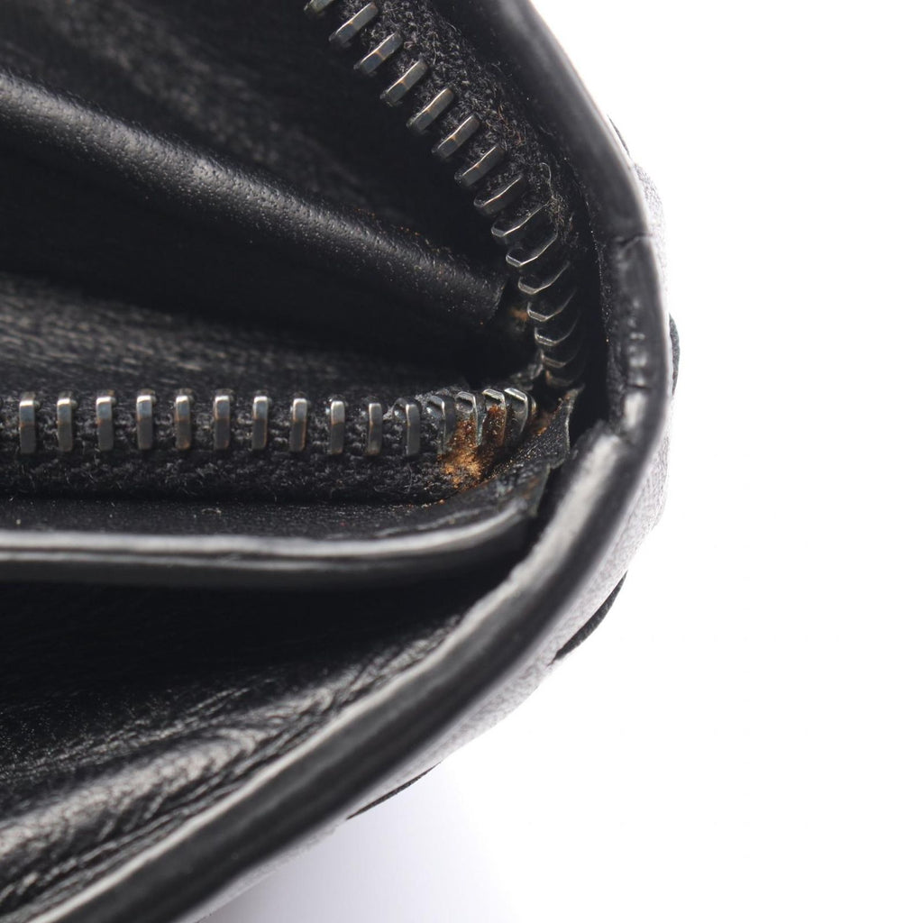 Bottega Veneta Bifold Wallet Intrecciato Black Leather — view 5