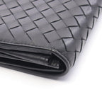 Bottega Veneta Bifold Wallet Intrecciato Black Leather — view 7