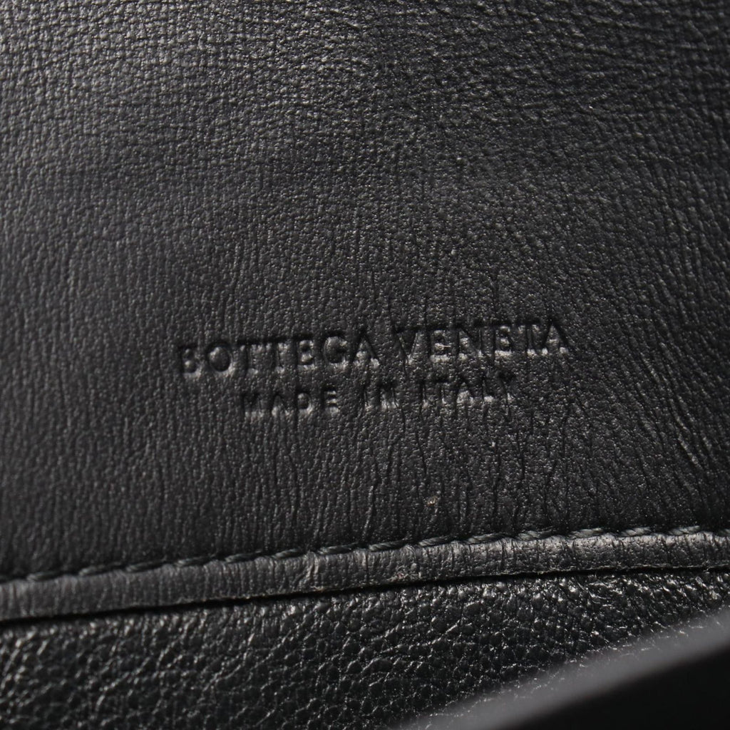 Bottega Veneta Bifold Wallet Intrecciato Black Leather — view 4