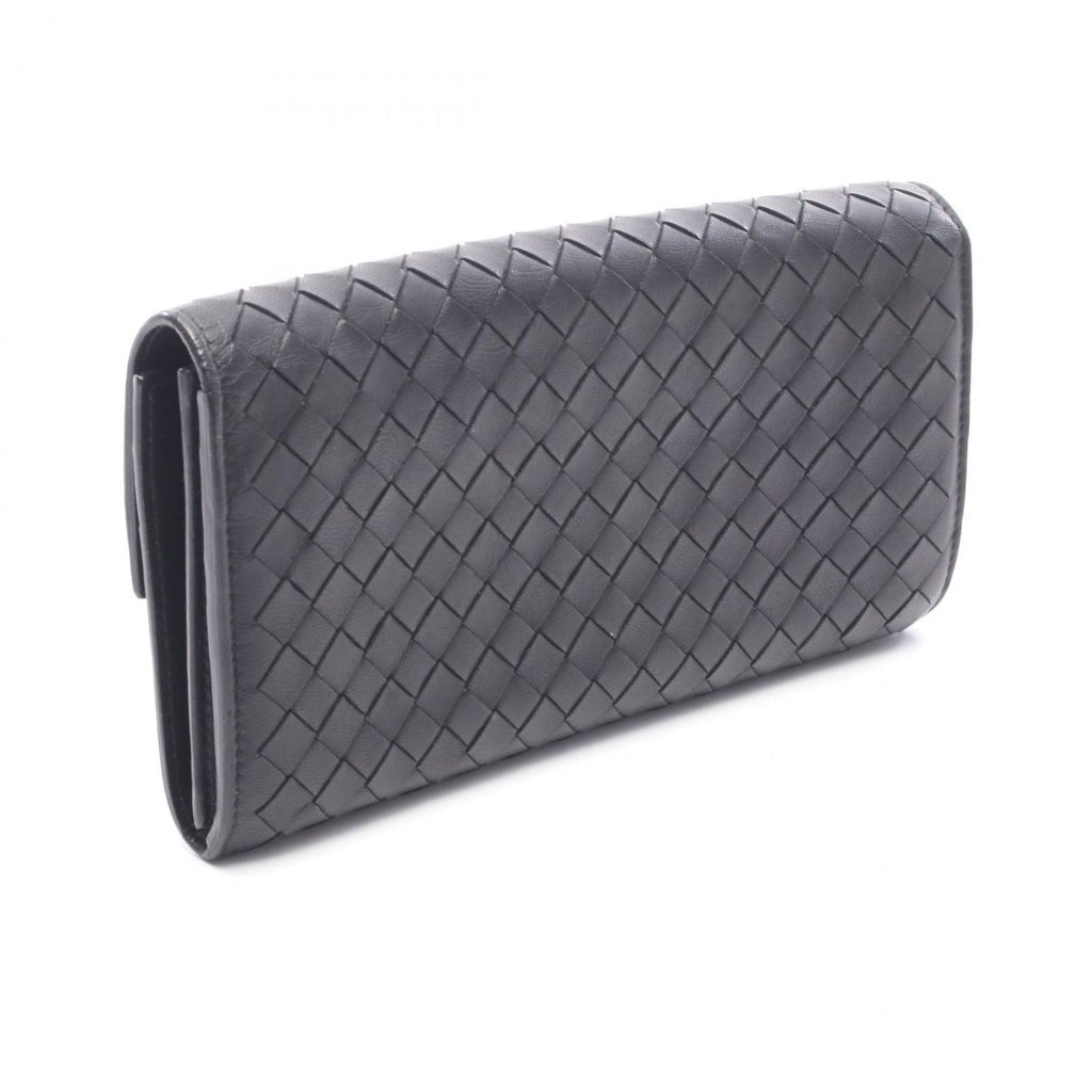 Bottega Veneta Bifold Wallet Intrecciato Black Leather — view 2